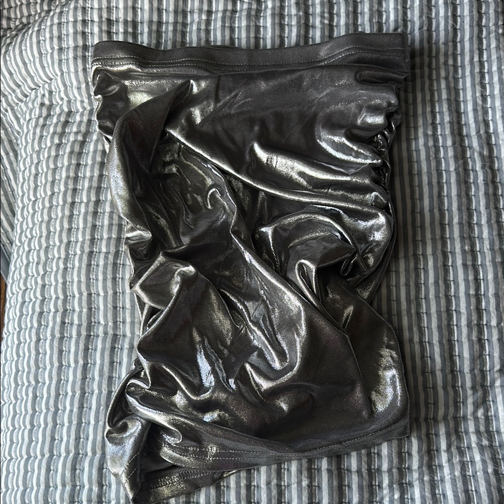 NWOT Shein Shiny Metallic Mini Skirt